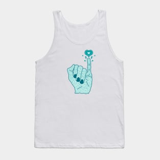Blue Pinky Promise Tank Top